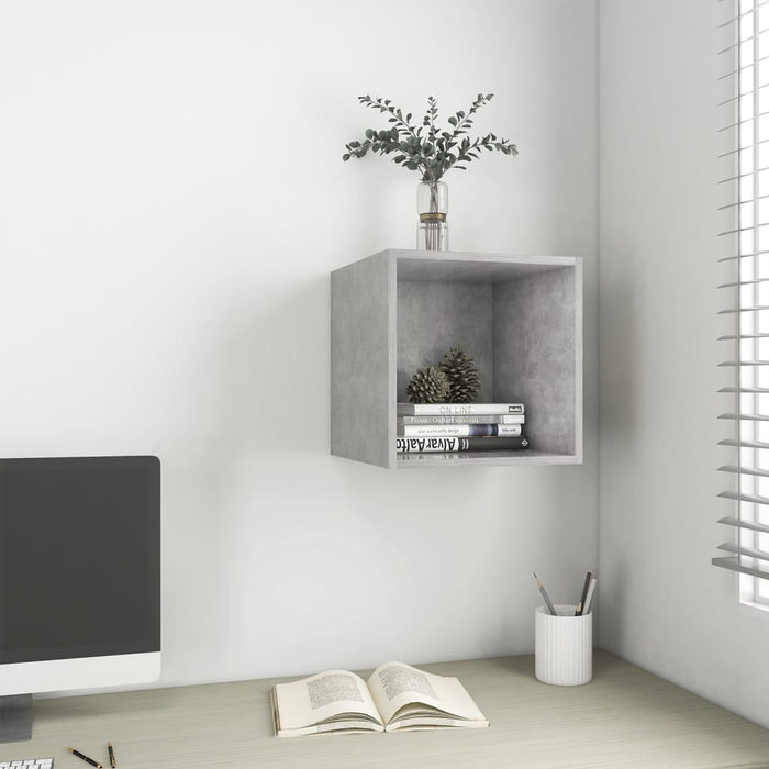 Dulap de perete, gri beton, 37x37x37 cm, PAL - WALTI WALTI
