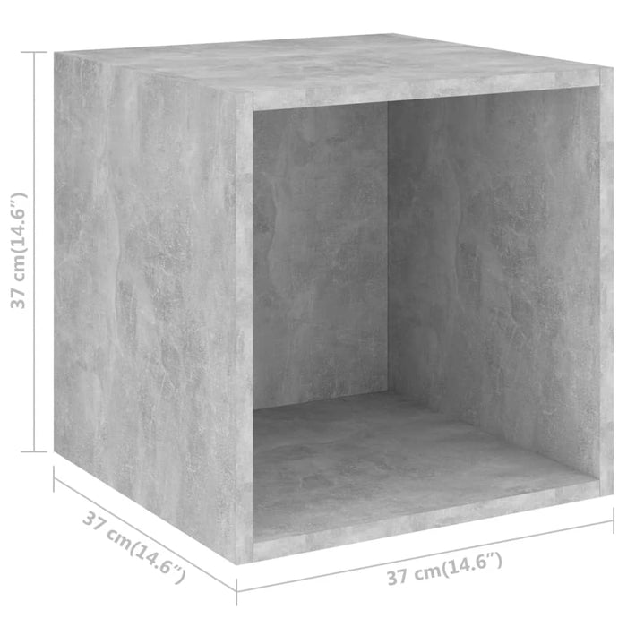 Dulapuri de perete, 2 buc., gri beton, 37x37x37 cm, PAL WALTI