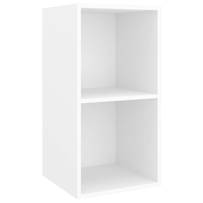 Dulap TV montat pe perete, alb, 37x37x72 cm, lemn prelucrat WALTI