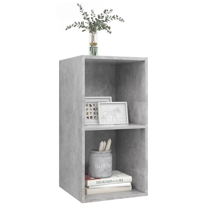 Dulap TV montat pe perete, gri beton, 37x37x72 cm, PAL - WALTI WALTI