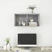 Dulap TV montat pe perete, gri beton, 37x37x72 cm, PAL - WALTI WALTI