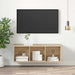 Dulap TV montat pe perete, stejar Sonoma, 37x37x107 cm, PAL - WALTI WALTI