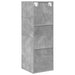 Dulap TV montat pe perete, gri beton, 37x37x107 cm, PAL - WALTI WALTI
