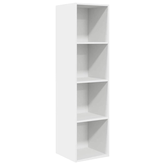Dulap TV montat pe perete, alb, 37x37x142,5 cm, PAL - WALTI WALTI