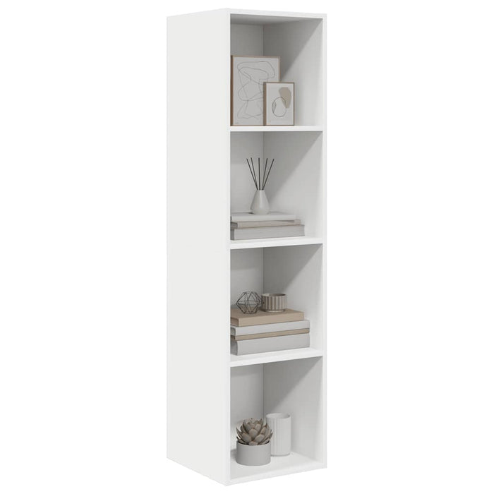 Dulap TV montat pe perete, alb, 37x37x142,5 cm, PAL - WALTI WALTI
