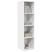 Dulap TV montat pe perete, alb, 37x37x142,5 cm, PAL - WALTI WALTI
