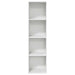 Dulap TV montat pe perete, alb, 37x37x142,5 cm, PAL - WALTI WALTI