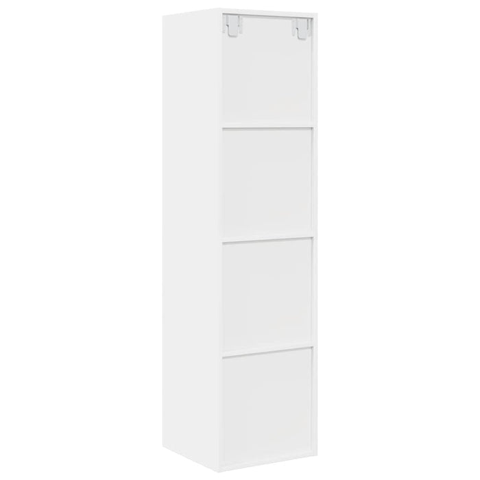 Dulap TV montat pe perete, alb, 37x37x142,5 cm, PAL - WALTI WALTI