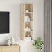 Dulap TV montat pe perete, stejar Sonoma, 37x37x142,5 cm, PAL - WALTI WALTI