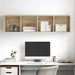Dulap TV montat pe perete, stejar Sonoma, 37x37x142,5 cm, PAL - WALTI WALTI