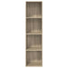 Dulap TV montat pe perete, stejar Sonoma, 37x37x142,5 cm, PAL - WALTI WALTI