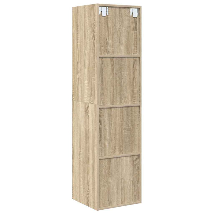 Dulap TV montat pe perete, stejar Sonoma, 37x37x142,5 cm, PAL - WALTI WALTI