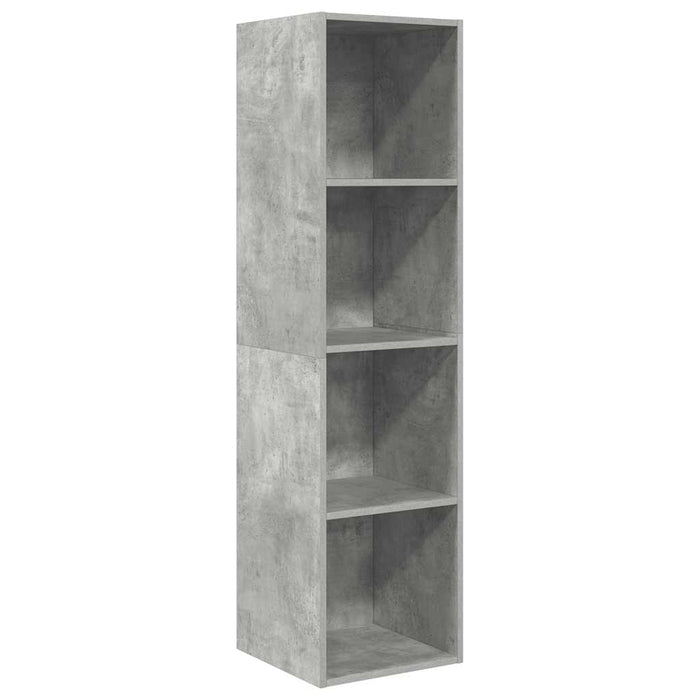 Dulap TV montat pe perete, gri beton, 37x37x142,5 cm, PAL - WALTI WALTI