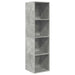 Dulap TV montat pe perete, gri beton, 37x37x142,5 cm, PAL - WALTI WALTI