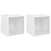 Comode TV, 2 buc., alb, 37x35x37 cm, PAL - WALTI WALTI