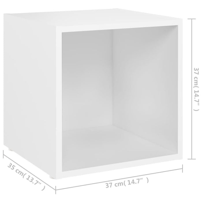 Comode TV, 2 buc., alb, 37x35x37 cm, PAL - WALTI WALTI
