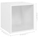 Comode TV, 2 buc., alb, 37x35x37 cm, PAL - WALTI WALTI