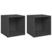 Comode TV, 2 buc., gri, 37x35x37 cm, PAL - WALTI WALTI