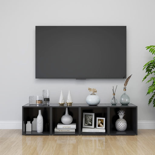 Comode TV, 4 buc., gri, 37x35x37 cm, PAL - WALTI WALTI