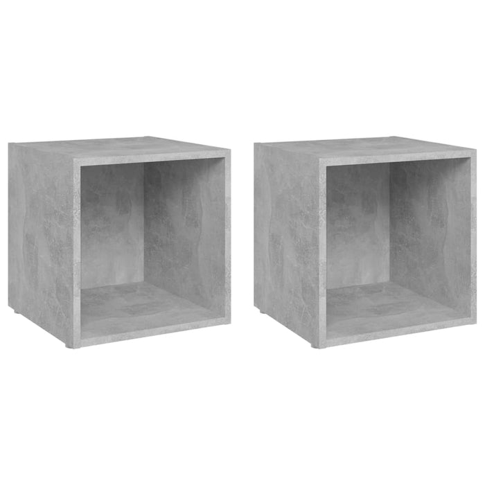 Comode TV, 2 buc., gri beton, 37x35x37 cm, PAL - WALTI WALTI