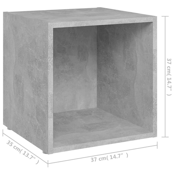 Comode TV, 2 buc., gri beton, 37x35x37 cm, PAL - WALTI WALTI