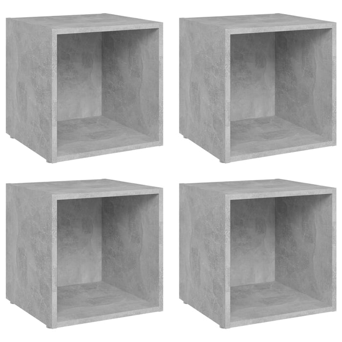 Comode TV, 4 buc., gri beton, 37x35x37 cm, PAL - WALTI WALTI