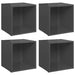 Comode TV, 4 buc., gri extralucios, 37x35x37 cm, PAL - WALTI WALTI