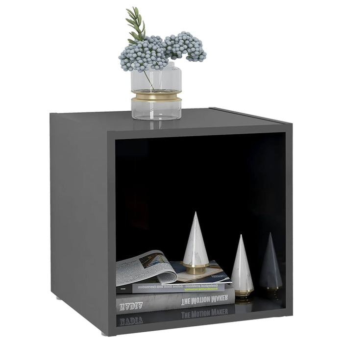 Comode TV, 4 buc., gri extralucios, 37x35x37 cm, PAL - WALTI WALTI