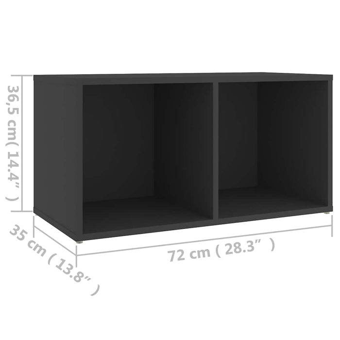 Comodă TV, gri, 72x35x36,5 cm, PAL WALTI