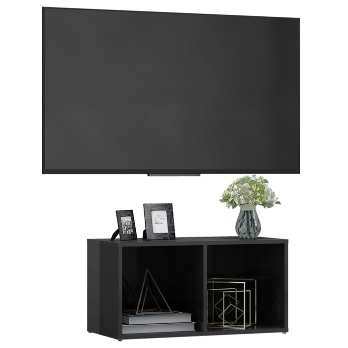 Comodă TV, gri extralucios, 72x35x36,5 cm, PAL - WALTI WALTI