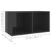 Comodă TV, gri extralucios, 72x35x36,5 cm, PAL - WALTI WALTI
