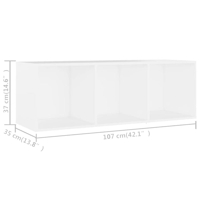 Comodă TV, alb, 107x35x37 cm, PAL - WALTI WALTI