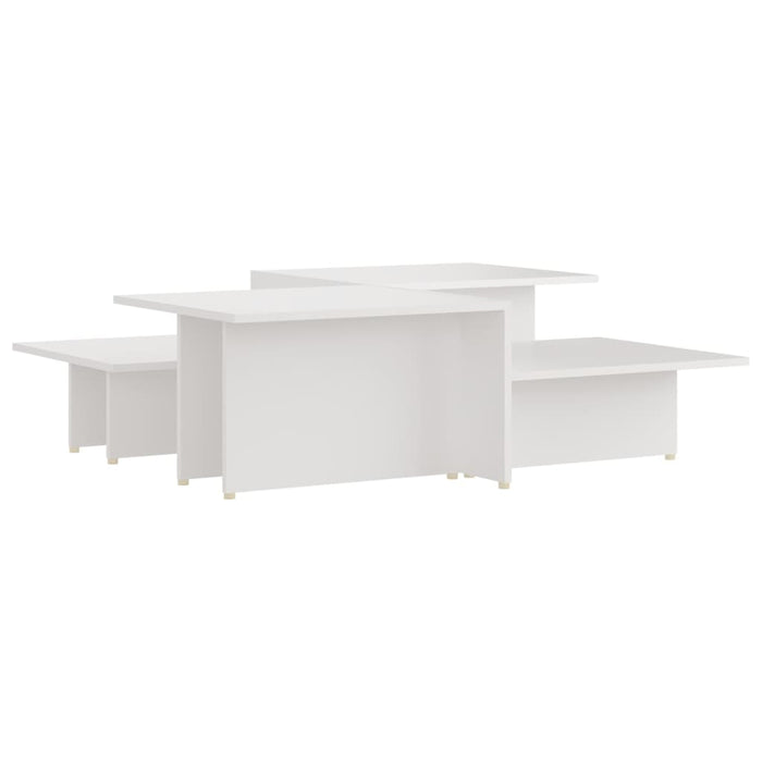 Mese de cafea, 2 buc., alb, 111,5x50x33 cm, lemn compozit - WALTI WALTI