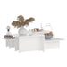 Mese de cafea, 2 buc., alb, 111,5x50x33 cm, lemn compozit - WALTI WALTI
