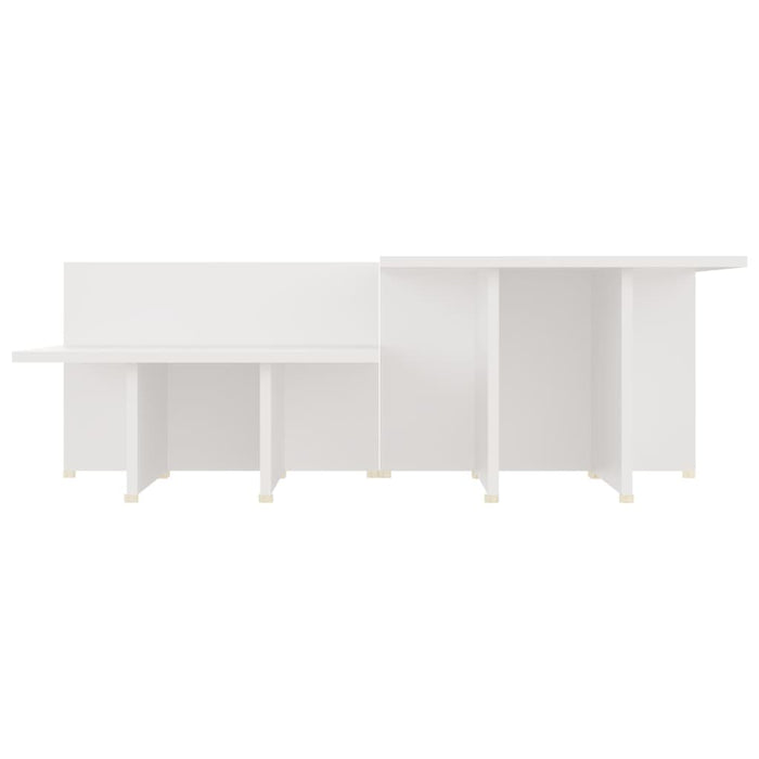 Mese de cafea, 2 buc., alb, 111,5x50x33 cm, lemn compozit - WALTI WALTI