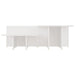 Mese de cafea, 2 buc., alb, 111,5x50x33 cm, lemn compozit - WALTI WALTI