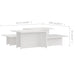 Mese de cafea, 2 buc., alb, 111,5x50x33 cm, lemn compozit - WALTI WALTI