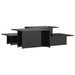 Mese cafea 2 buc negru extralucios 111,5x50x33 cm lemn compozit - WALTI WALTI