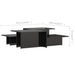 Mese cafea 2 buc negru extralucios 111,5x50x33 cm lemn compozit - WALTI WALTI
