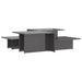 Mese cafea 2 buc. gri extralucios 111,5x50x33 cm lemn compozit - WALTI WALTI