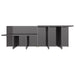 Mese cafea 2 buc. gri extralucios 111,5x50x33 cm lemn compozit - WALTI WALTI