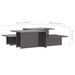 Mese cafea 2 buc. gri extralucios 111,5x50x33 cm lemn compozit - WALTI WALTI