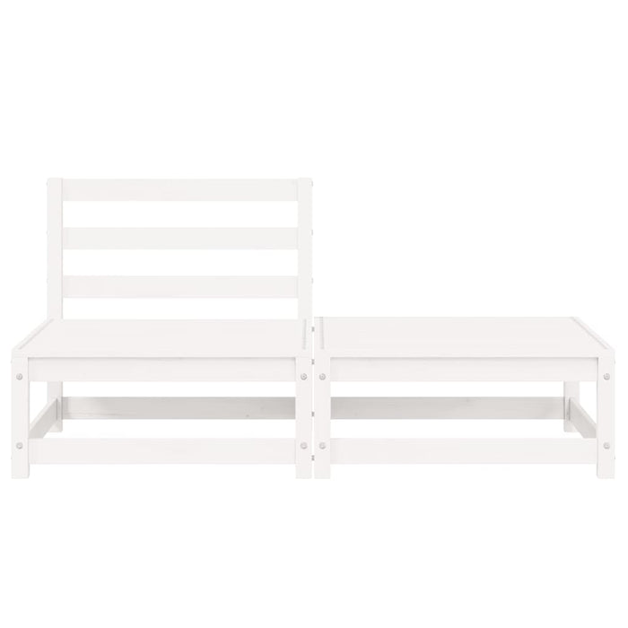 Set mobilier de grădină, 2 piese, alb, lemn masiv de pin - WALTI WALTI