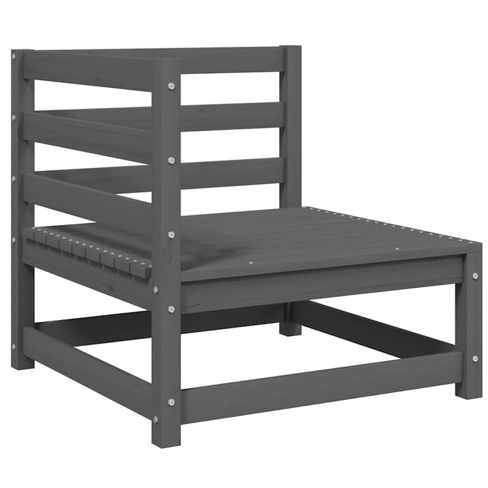 Set mobilier de grădină, 3 piese, gri, lemn masiv de pin WALTI