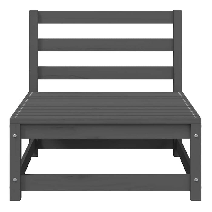 Set mobilier de grădină, 3 piese, gri, lemn masiv de pin WALTI