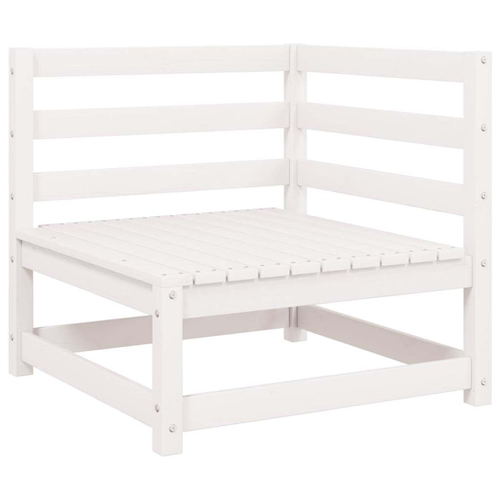 Set mobilier de grădină cu perne, 2 piese, alb, lemn masiv pin - WALTI WALTI