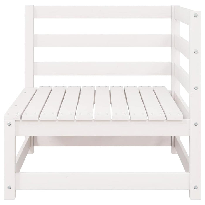 Set mobilier de grădină cu perne, 2 piese, alb, lemn masiv pin - WALTI WALTI