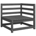 Set mobilier de grădină cu perne, 2 piese, gri, lemn masiv pin - WALTI WALTI