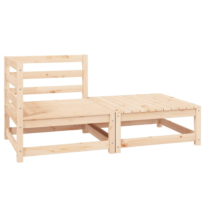 Set mobilier grădină cu perne, 2 piese, lemn masiv de pin WALTI