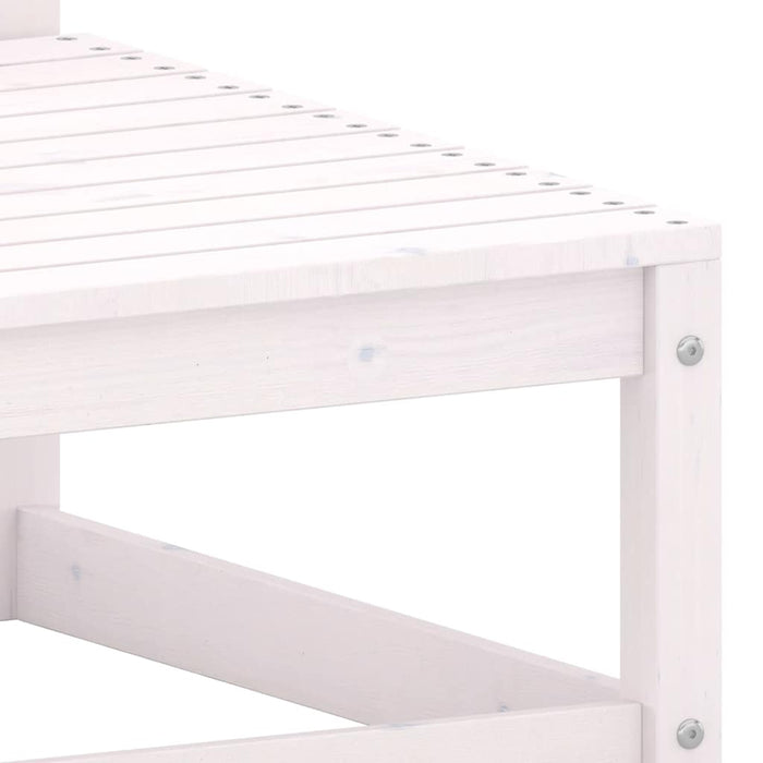 Set mobilier de grădină cu perne, 2 piese, alb, lemn masiv pin - WALTI WALTI
